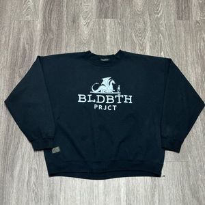 Bloodbath Project Crewneck Sweatshirt Adult Extra Large Black Label Logo‎ Blue